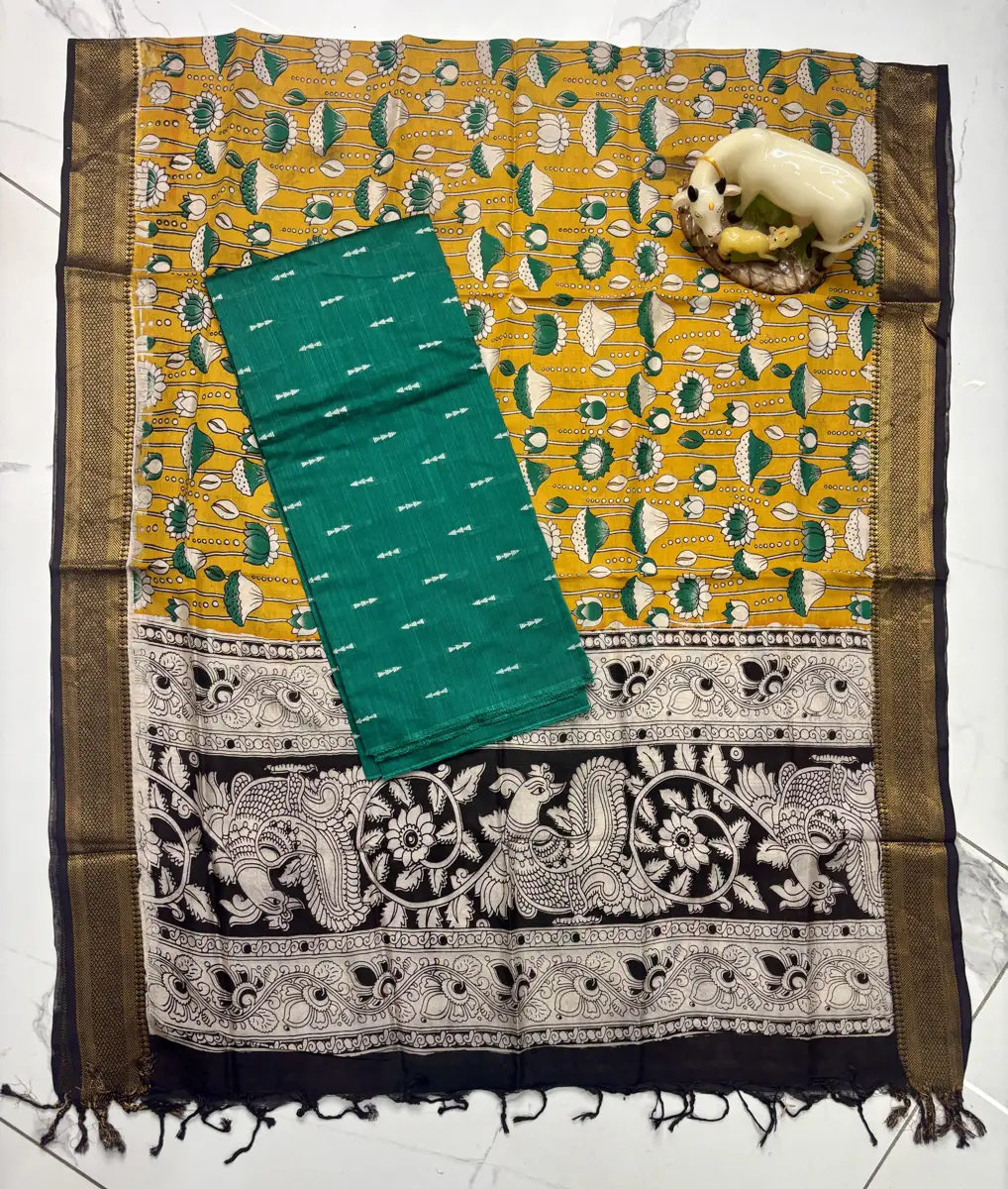 Handloom raw silk and chennuri silk Duppata