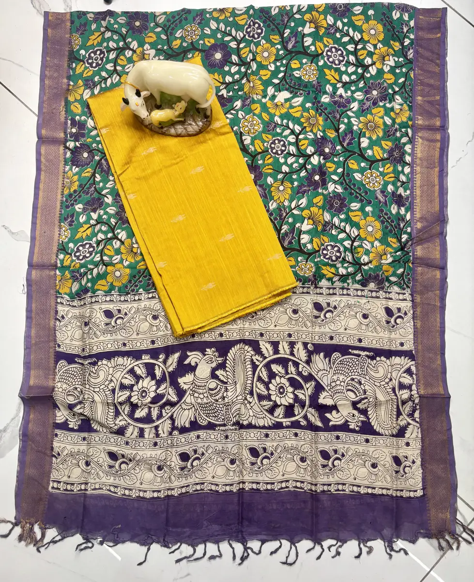 Handloom raw silk and  chennuri silk duppatta