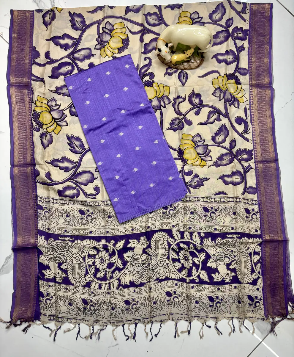 Handloom raw silk and  chennuri silk duppatta