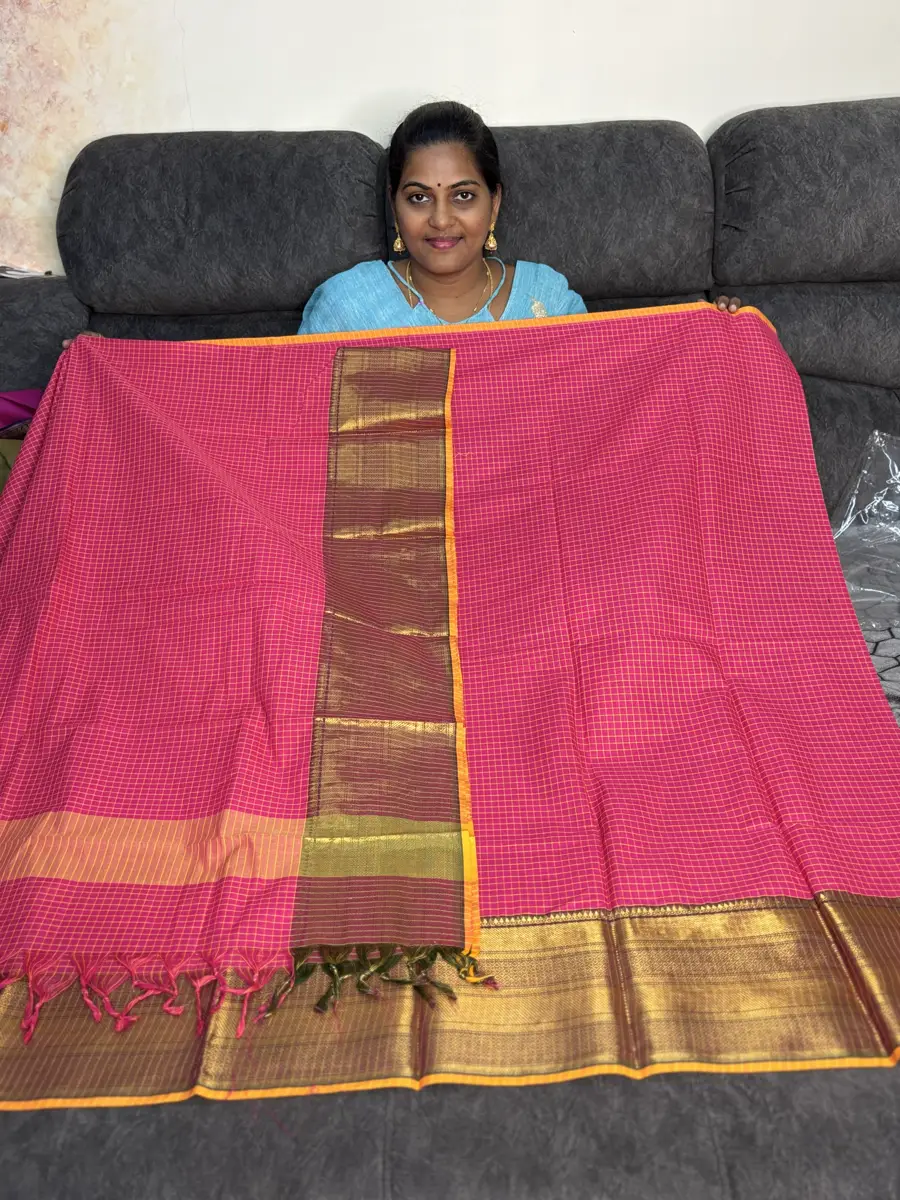 Handloom Kanchi Cotton Checks
