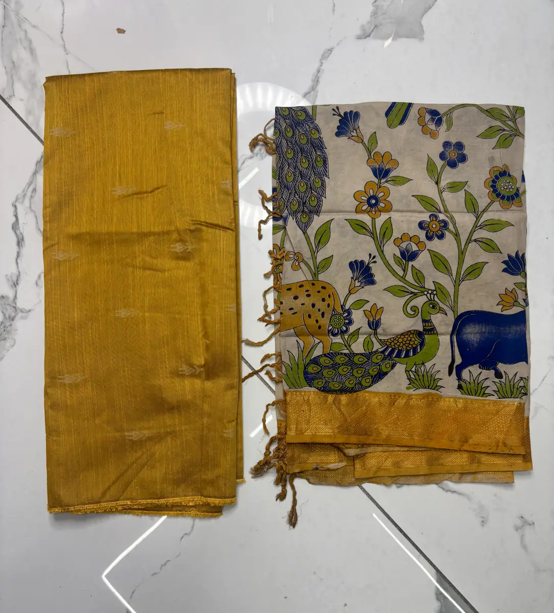 Handloom raw silk and  chennuri silk duppatta